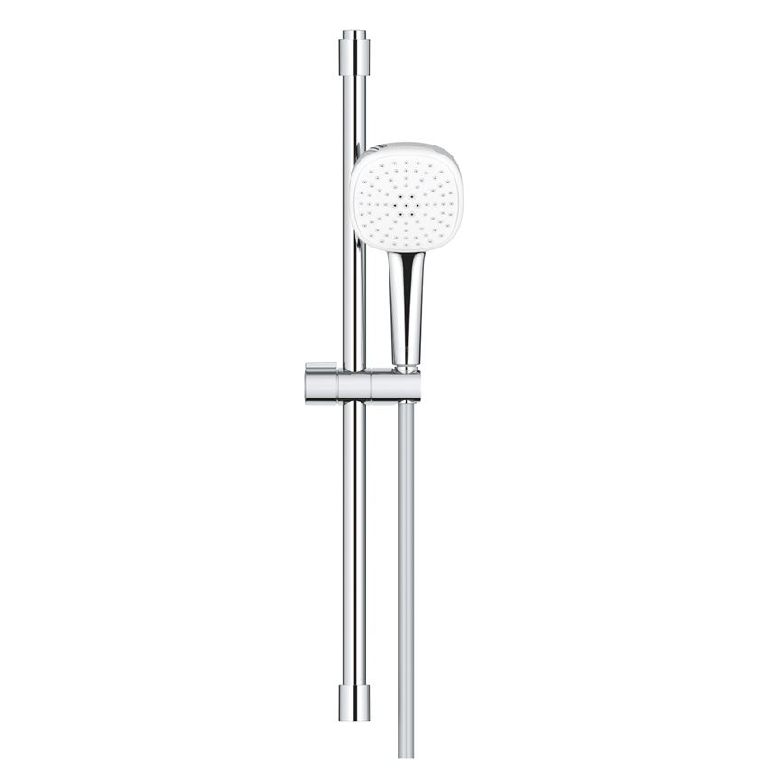Zestaw prysznicowy z drążkiem 60 cm 2 strumienie bez baterii chrom Grohe Tempesta Cube 110
