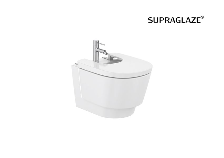 Bidet podwieszany, z powłoką Superglaze Roca Tura