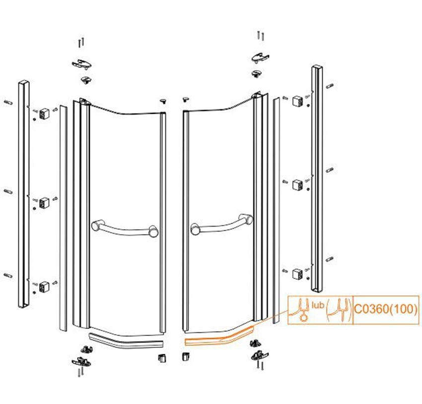 Uszczelka dolna Sanplast 660-C0360