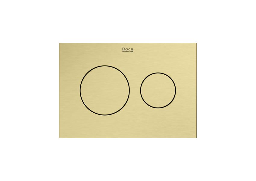 PS3 - Przycisk podwójny brushed gold Roca Duplo S