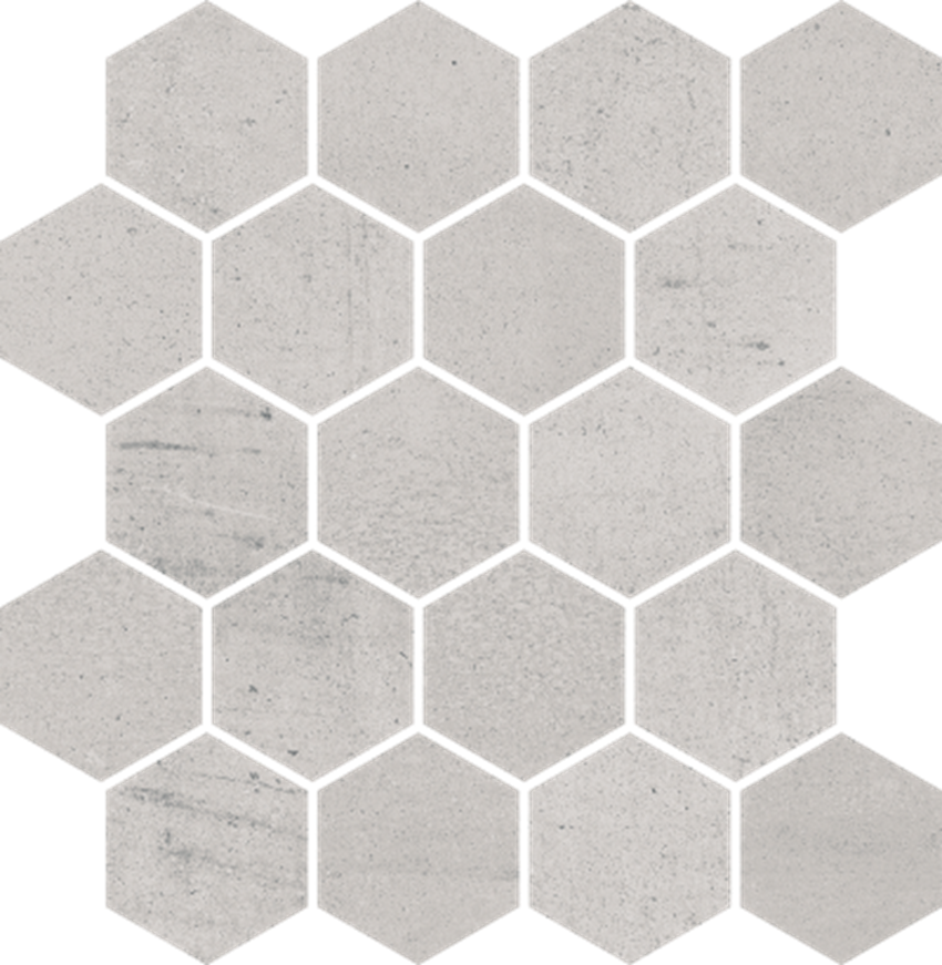 Paradyż Space Grys Mozaika Cięta Hexagon Mat.