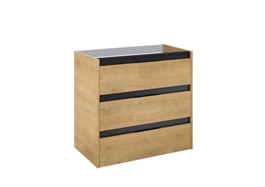 Szafka podumywalkowa 80 cm z 3 szufladami Roca Alpine jasny dąb