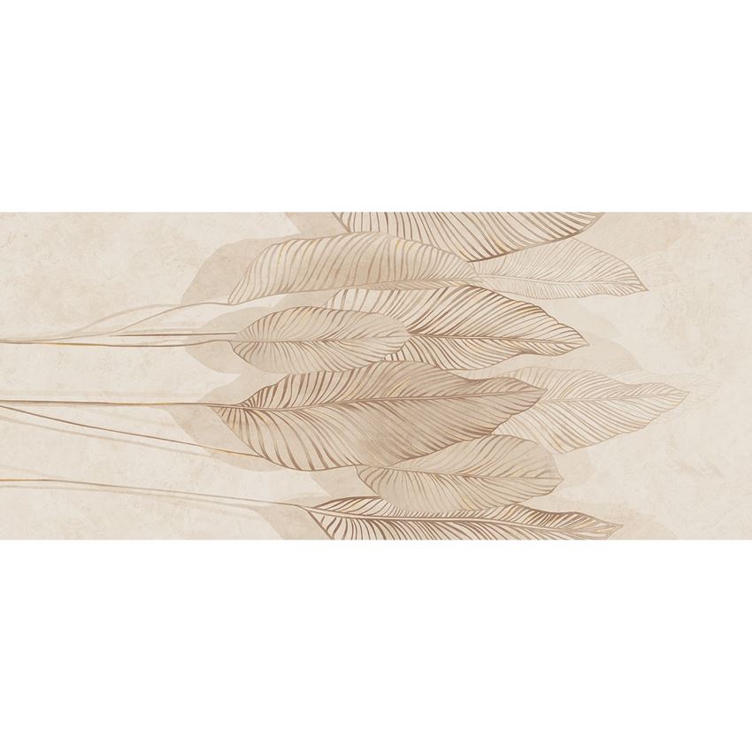 Dekor gresowy 119,8x274,8 cm Tubądzin Mild Clay Leaves