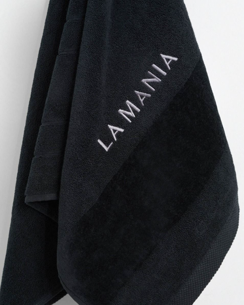 Ręcznik łazienkowy La Mania Home Ręcznik Mono Mania Black 50x100