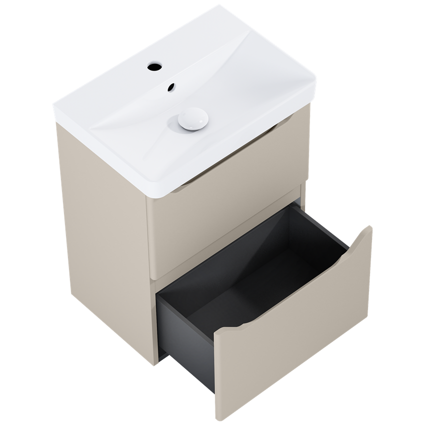 Szafka z umywalką 50 cm Elita Helo Compact 50 2S Fume Matt