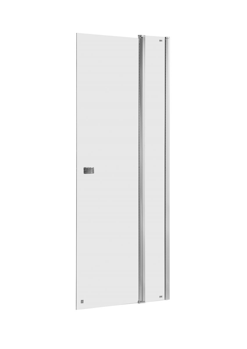 Drzwi prysznicowe z polem stałym z powłoką MaxiClean profile aluminiowe 120x195 cm Roca Capital