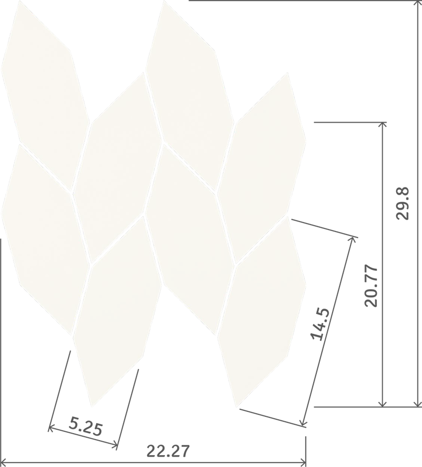 Mozaika 29,8x22,3 cm Paradyż Uniwersalna Mozaika Bianco Paradyż Torton