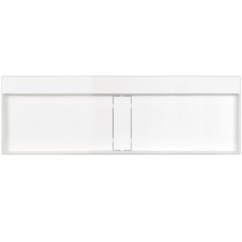 Umywalka granitowa nablatowa - z maskownicą 120 cm alabaster Deante Blur