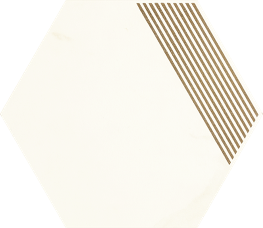 Dekoracja podłogowa Paradyż Calacatta Hexagon Mat. B