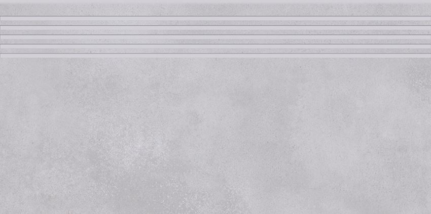 Płytka stopnicowa, 29,8x59,8 cm Cersanit Velvet Concrete white