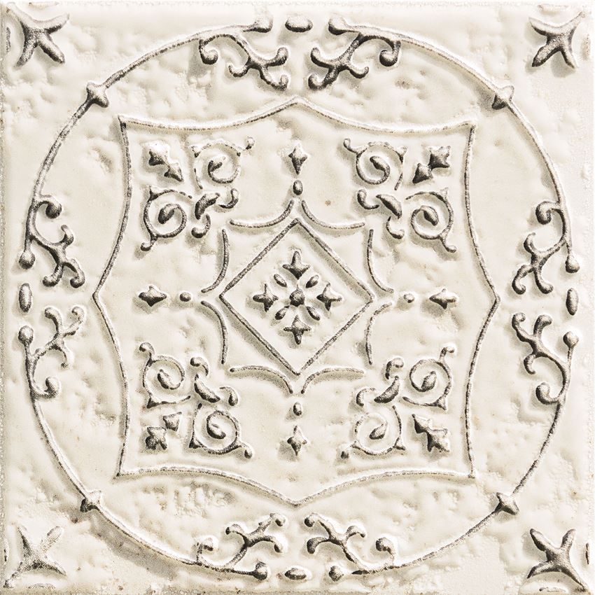 Dekor ścienny 8 różnych wzorów pakowanych losowo 14,8x14,8 cm Tubądzin Tinta White