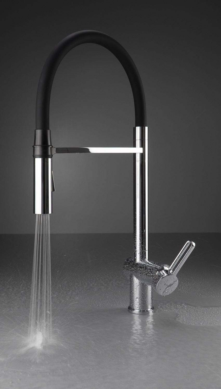 Bateria kuchenna z elastyczną wylewką - 2 rodzaje strumienia chrom Deante Magnetic