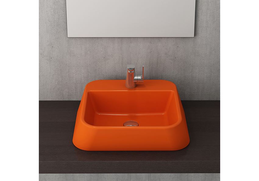 Umywalka nablatowa Glossy Orange 50,5x42 cm Bocchi Firenze