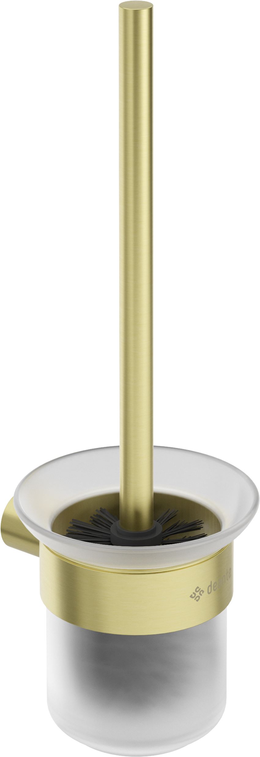 Szczotka wisząca WC z pojemnikiem złoto szczotkowane Deante Round