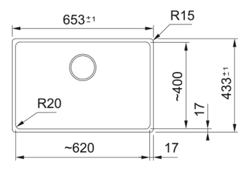 Zlewozmywak Franke Maris MRG 110-62 125.0687.256 rys techniczny