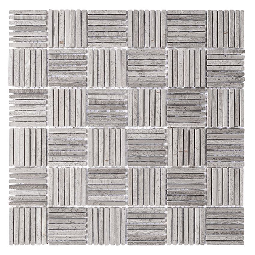 Mozaika kamienna 30,5x30,5 cm Azario Woodstone Grey Tatami 48