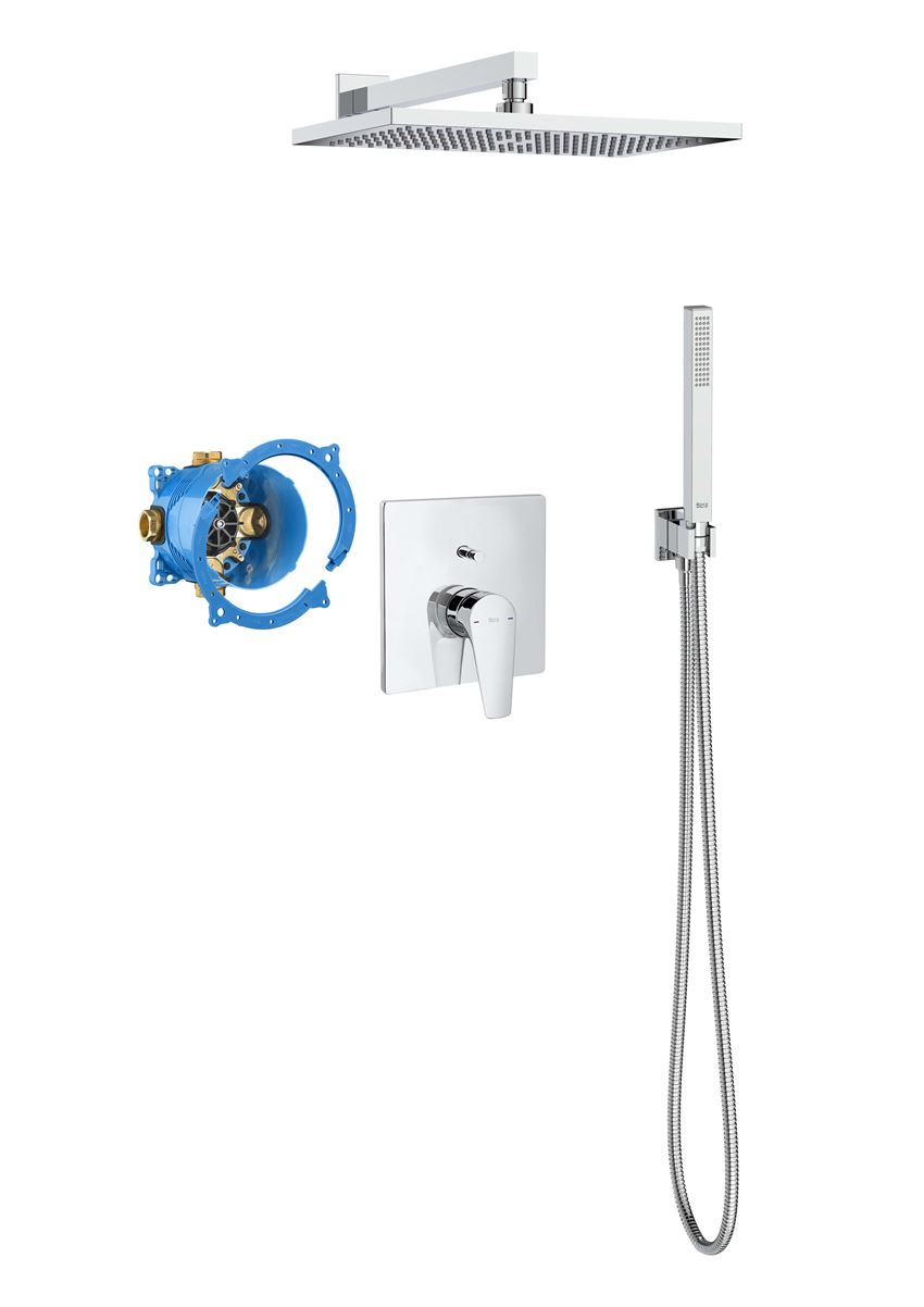 Zestaw prysznicowy podtynkowy z baterią - pack 4w1 chrom Roca Atlas