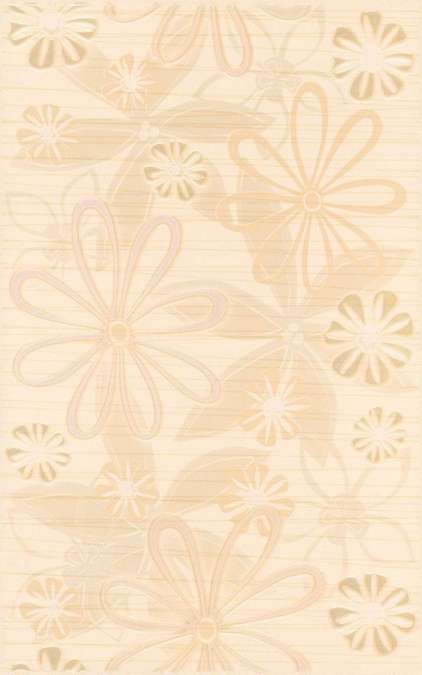Płytka dekoracyjna 25x40 cm Cersanit Euforia beige inserto flower 1