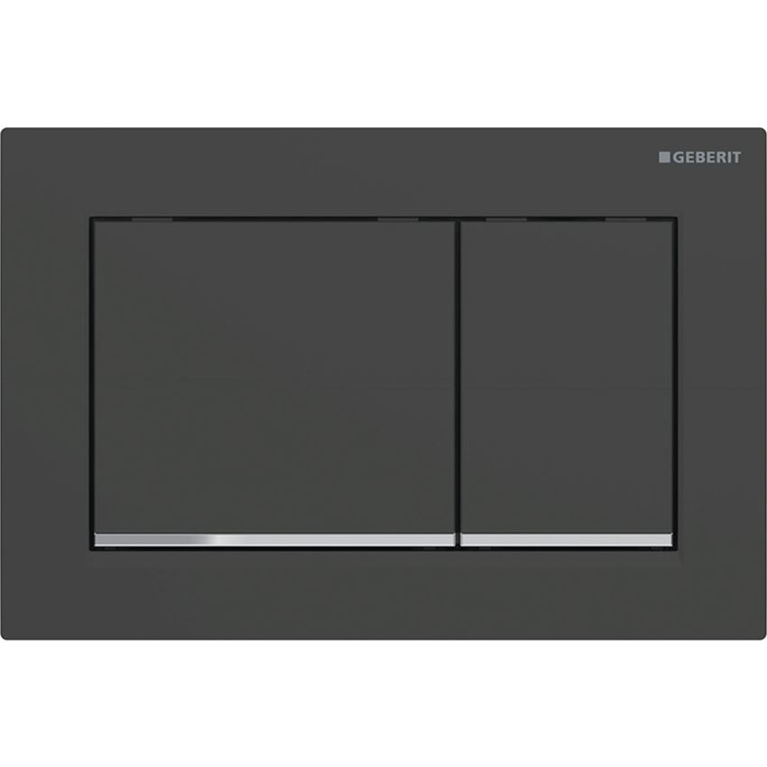 Przycisk spłukujący płyta i przyciski lakierowane na kolor czarny matowy, Geberit Omega30