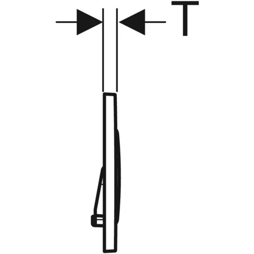 Przycisk uruchamiający do spłukiwania dwudzielnego 24,6x16,4 cm Geberit Sigma rysunek