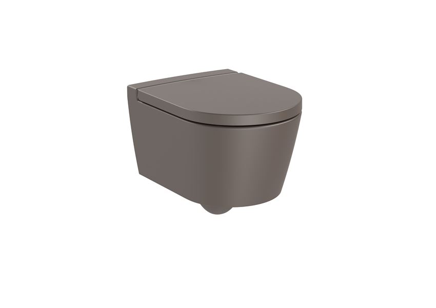 Miska WC podwieszana Rimless Round Compacto bez deski 37x48x44 cm cafe Roca Inspira