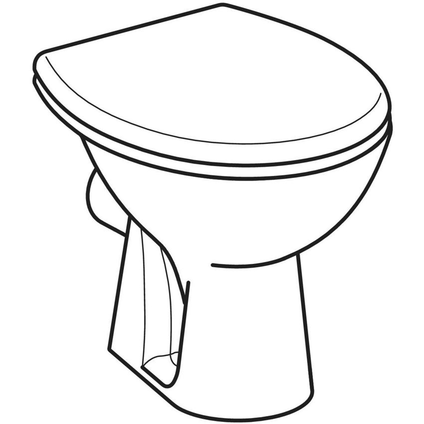 Miska WC wisząca z deską dla dzieci mocowanie od dołu biała Geberit Bambini rysunek