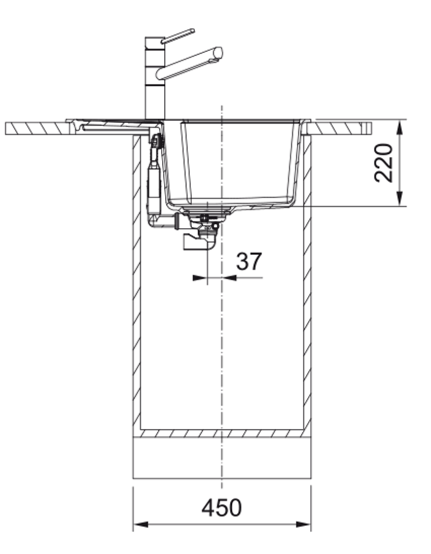 Zlewozmywaki Franke Urban UBG 611-62 114.0716.362 rys techniczny