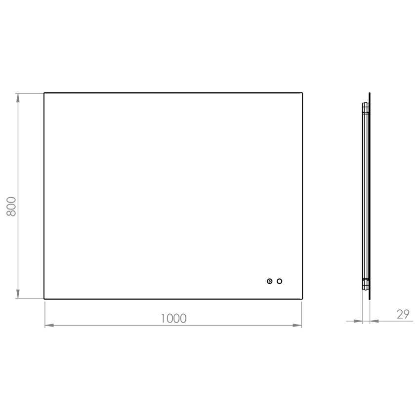 Lustro LED Square 100x80 cm Elita Sharon rysunek