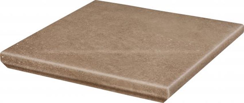 Płytka stopnicowa 33x33 cm Paradyż Mattone Sabbia Brown Kapinos Stopnica Narożna