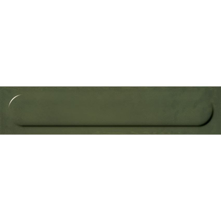 Płytka ścienna 6,5x29,8 cm Paradyż Monpelli Olive Cegiełka Struktura B Połysk