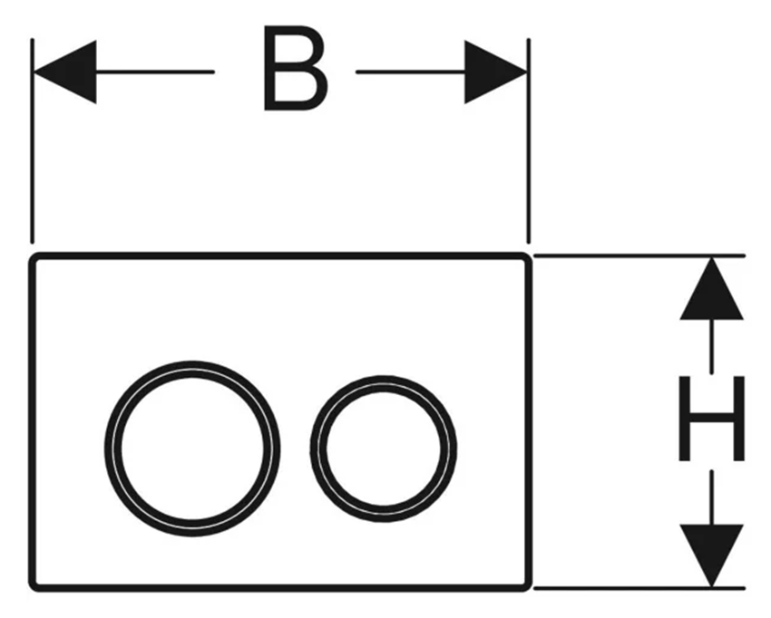 Przycisk spłukujący Geberit Kappa21 115.240.KM.1 rys techniczny