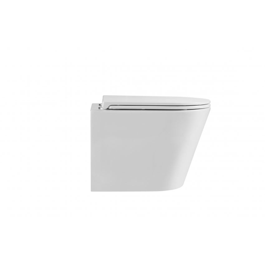 Miska WC podwieszana z deską wolnoopadającą Slim 35,5x51,5 cm, biała IÖ Furi Spin Flux Plus