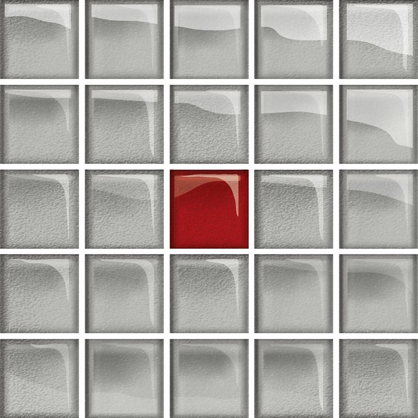 Mozaika Opoczno Glass Silver/Red Mosaic A New OD660-120