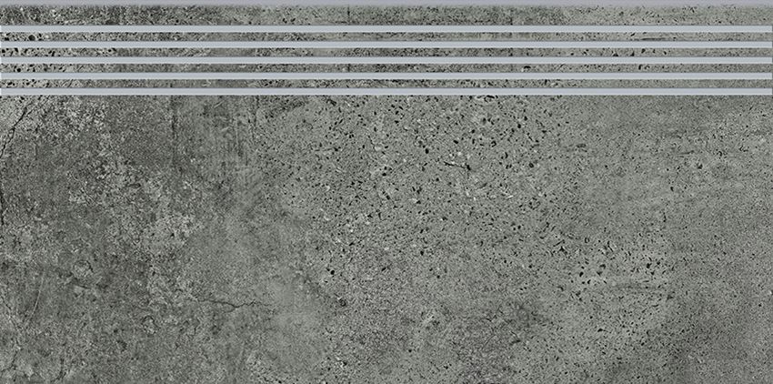 Płytka stopnicowa 29,8x59,8 cm Opoczno Newstone Graphite Steptread