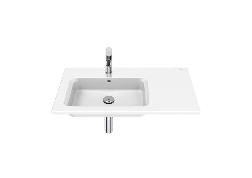 Umywalka meblowa slim asymetryczna lewa 80 cm Roca Gap