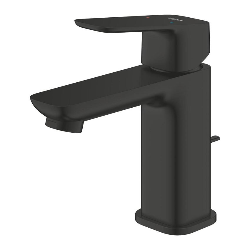 Bateria umywalkowa z zestawem odpływowym rozmiar S matte black Grohe Cubeo