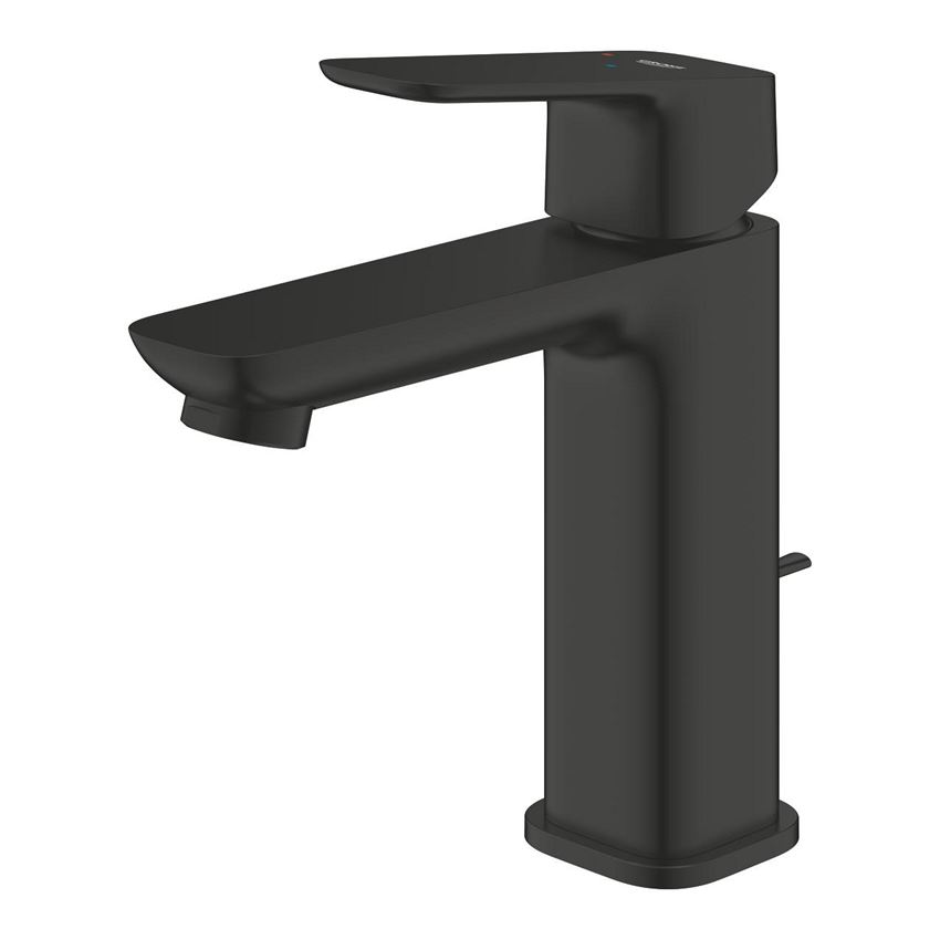 Bateria umywalkowa z zestawem odpływowym rozmiar M matte black Grohe Cubeo