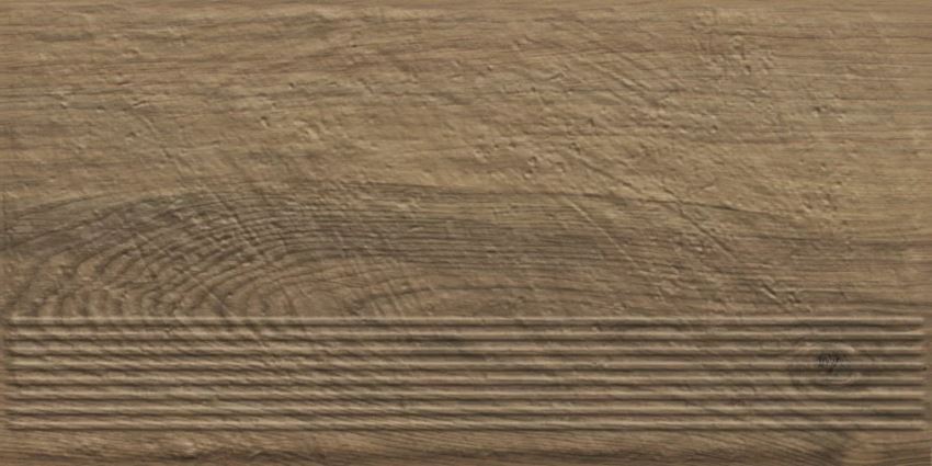 Płytka stopnicowa 30x60 cm Paradyż Carrizo Wood Stopnica Prosta Struktura Mat