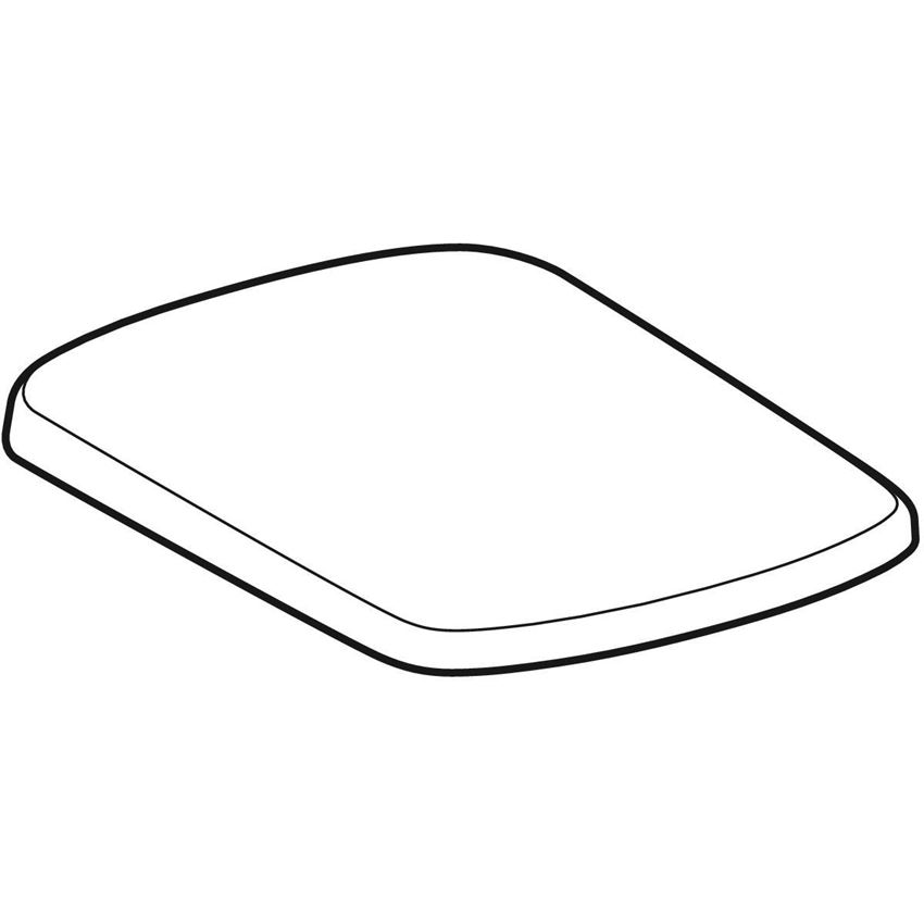 Deska WC wolnoopadająca mocowanie od góry biała błyszcząca Geberit Selnova Compact rysunek