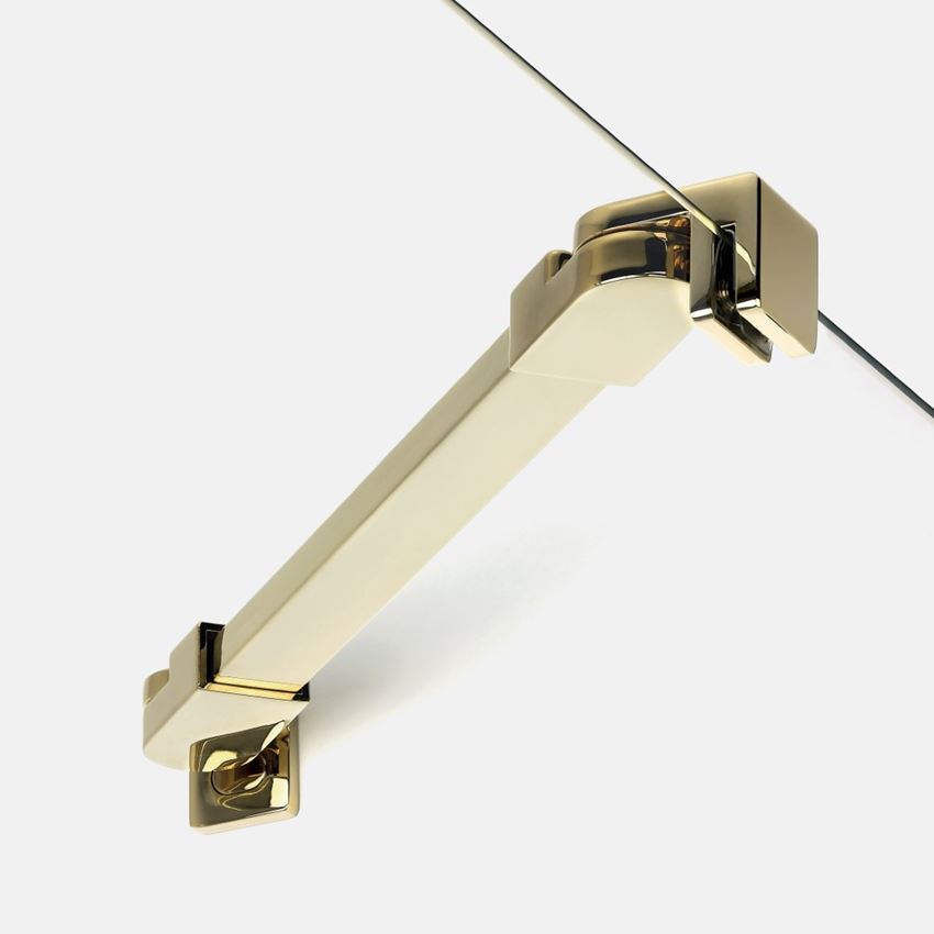 Kabina prysznicowa walk-in szkło przezroczyste profile złote New Trendy New Soleo Light Gold