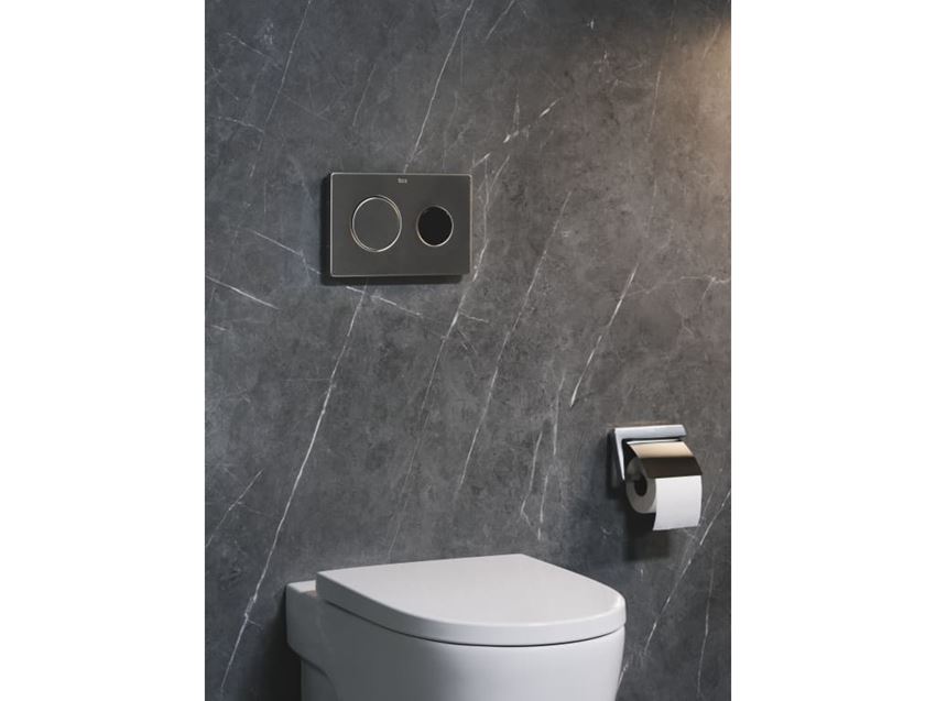 PL10 ONE - Przycisk podwójny brushed titanium black Roca