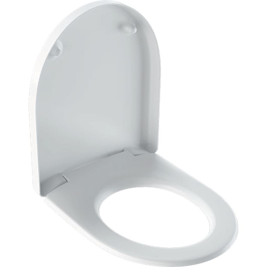 Deska WC wolnoopadająca mocowanie od góry biała błyszcząca Geberit iCon