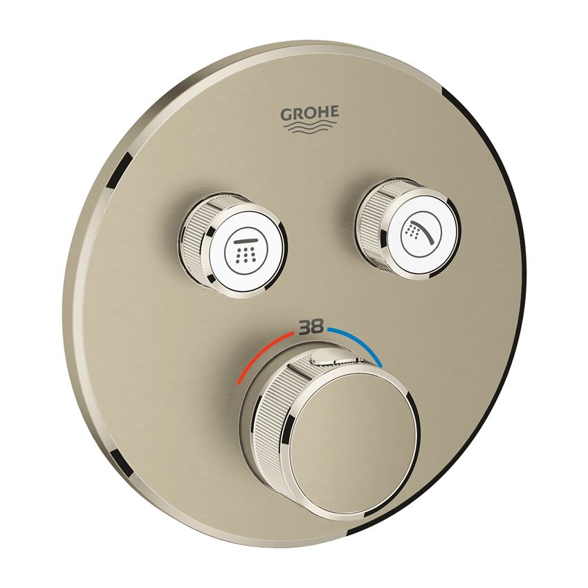 Bateria termostatyczna do obsługi dwóch wyjść wody brushed nickel Grohe Grohtherm SmartControl