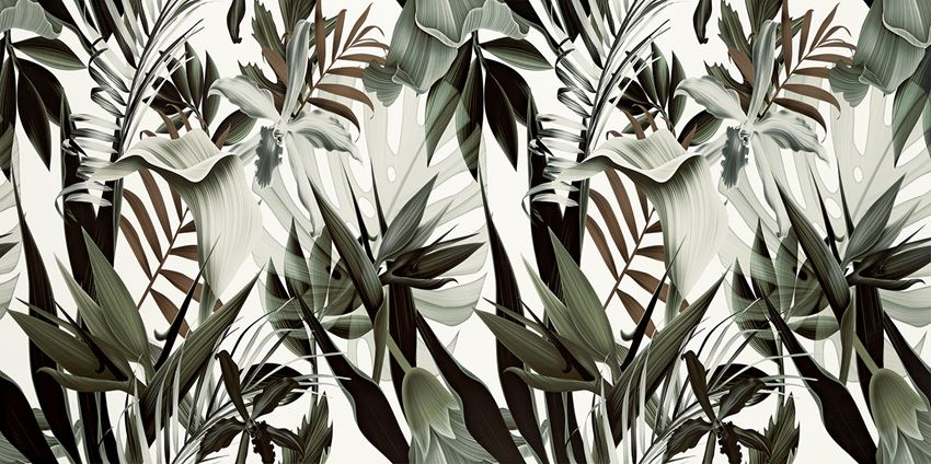 Płytka dekoracyjna 59,8x119,8 cm Domino Rainforest Leaves SAT