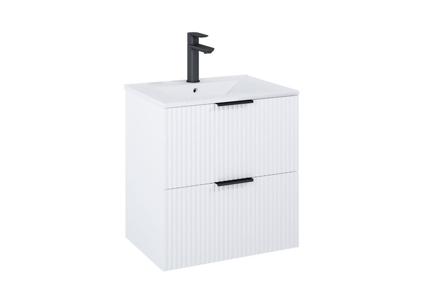Szafka łazienkowa 60 cm z 2 szufladami biały mat Roca Reef
