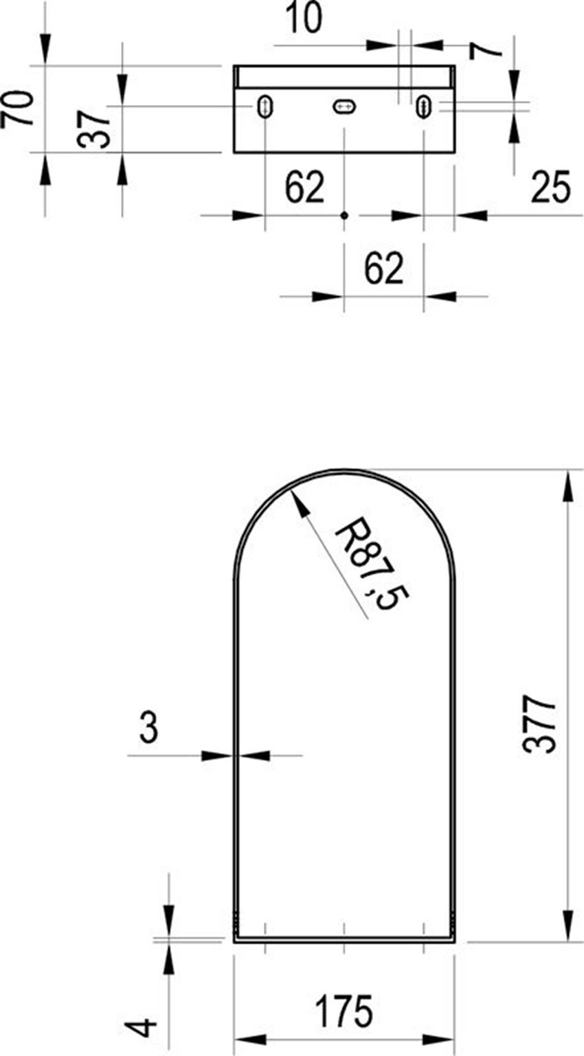 Konsola mocująca 40 cm Ravak Yard 400 rysunek