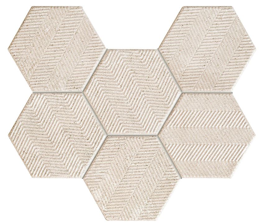 Mozaika ścienna 28,9x22,1 cm Tubądzin Sfumato hex