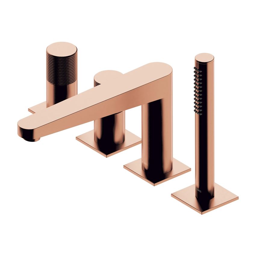 Bateria wannowa 4-otworowa miedź szczotkowana Omnires Contour