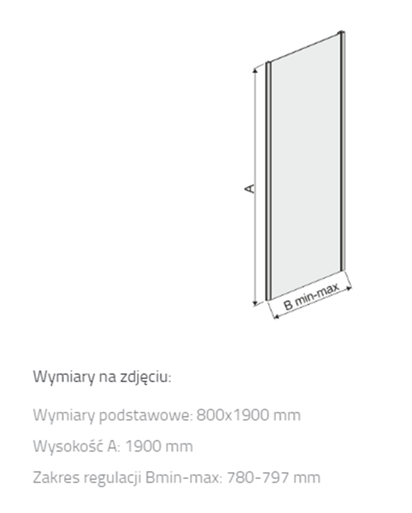 Ścianka dodatkowa Sanplast TX 600-271-1310-38-501 rys techniczny