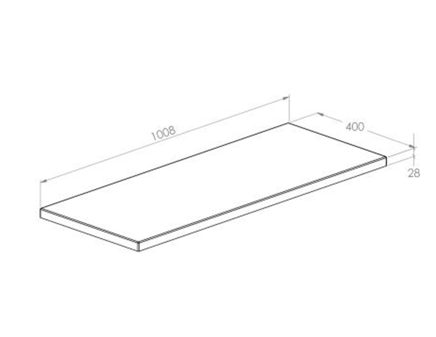 Blat łazienkowy 100 cm Roca Kwadro rysunek